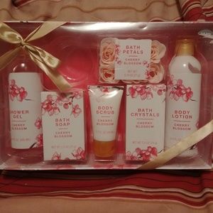 Cherry blossom bath set